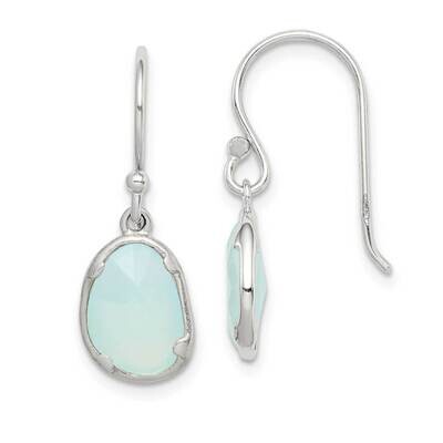 Blue Chalcedony Dangle Earrings Sterling Silver QE14273, MPN: QE14273, 886774030951