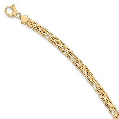 Bracelet 14k Gold Polished &amp; Satin SF2158-7.5, MPN: SF2158-7.5, 886774565231