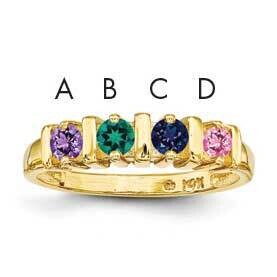 4-Stone Mothers Ring Mounting 14k Polished Gold XMR6/4-7, MPN: XMR6_4--6, 883957161655