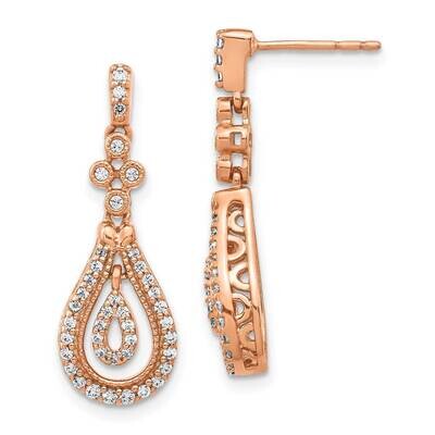 Diamond Post Earrings 14k Rose Gold Polished EM5566-040-RA, MPN: EM5566-040-RA, 883957464718