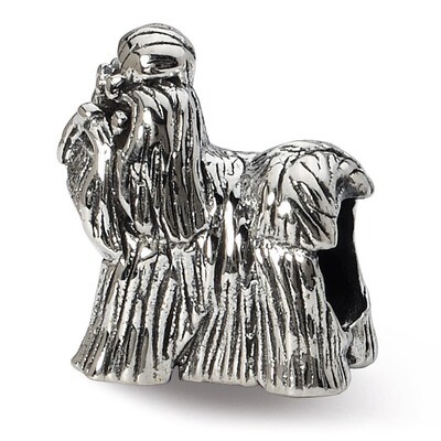 Shih Tzu Bead - Sterling Silver QRS1276, MPN: QRS1276, 883957302393