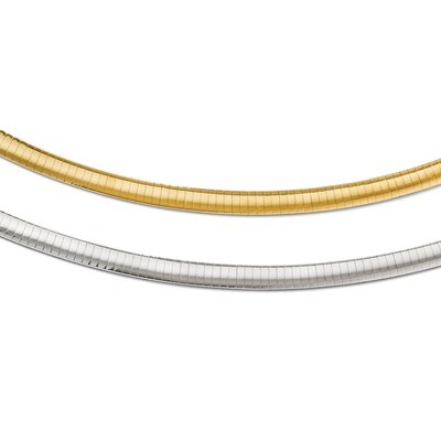 Leslie&#39;s Supreme Reversible Omega Chain 16 Inch - 14k Gold Two-tone HB-2692-16, MPN: 2692-16, 88395…
