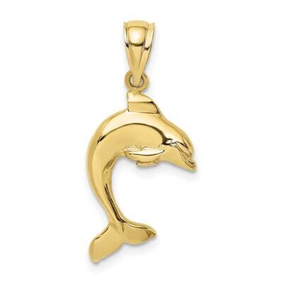 2-D Polished Dolphin Jumping Charm 10k Gold 10K7419, MPN: 10K7419,