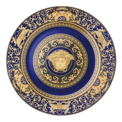 Versace Medusa Blue Wall Plate 12 inch Fully Decorated, MPN: 19300-409620-20030, 790955218727