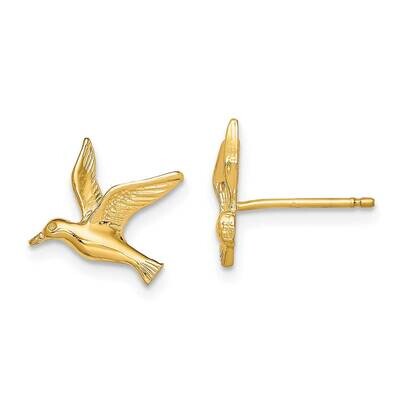 Seagull Post Earrings 14k Gold Polished TE791, MPN: TE791, 637218043262