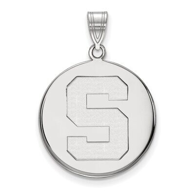 Michigan State University Large Disc Pendant Sterling Silver SS041MIS, MPN: SS041MIS, 886774690360