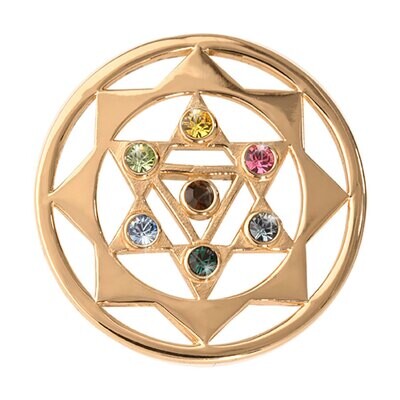 Nikki Lissoni The 7 Chakra S Gold Plated 33mm Coin C1021GM, MPN: C1021GM, 8718627460634