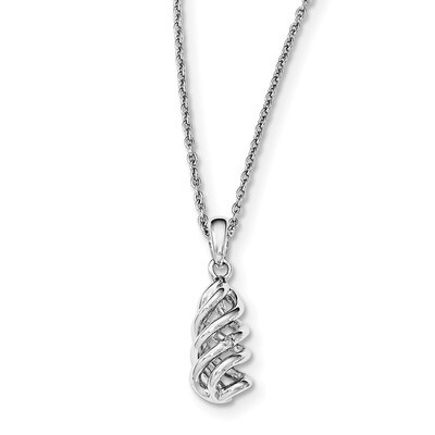 Spiral Pendant Diamond Sterling Silver QW397-18, MPN: QW397-18, 886774967479