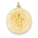 Our Lady of Mt. Carmel Medal Charm 14k Gold XR652, MPN: XR652, 883957450728