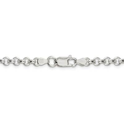 30 Inch 4.75mm Half Round Rolo Chain Sterling Silver QFC76-30, MPN: QFC76-30, 886774003153