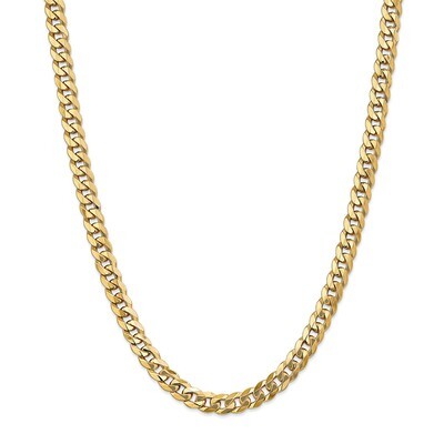 Leslie&#39;s 26 Inch 8mm Flat Beveled Curb Chain 14k Gold HB-1308-26, MPN: 1308-26, 191101742453