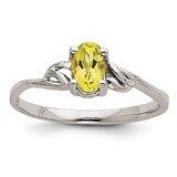 Peridot Birthstone Ring 14k White Gold XBR149, MPN: XBR149, 883957373737