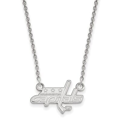 Washington Capitals Small Pendant with Chain Necklace Sterling Silver SS012CAP-18, MPN: SS012CAP-18…