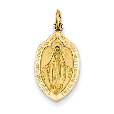 Miraculous Medal Charm 14k Gold XR332, MPN: XR332, 886774620121