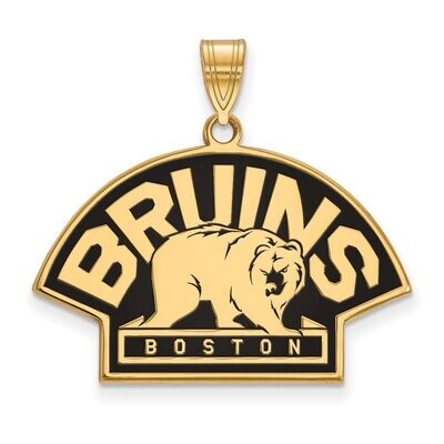 Boston Bruins Large Enamel Pendant Gold-plated Silver GP043BRI, MPN: GP043BRI, 886774744605