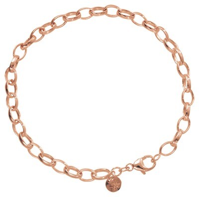 Nikki Lissoni Rose Gold-Plated Chain Bracelet 7X5mm 21cm 8.2 inch For Charms Not Compatible with Pe…