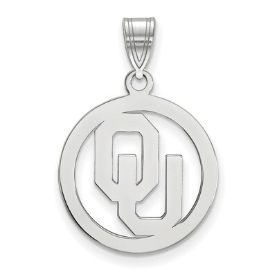 University of Oklahoma Sm Pendant in Circle Sterling Silver SS032UOK, MPN: SS032UOK, 886774959474