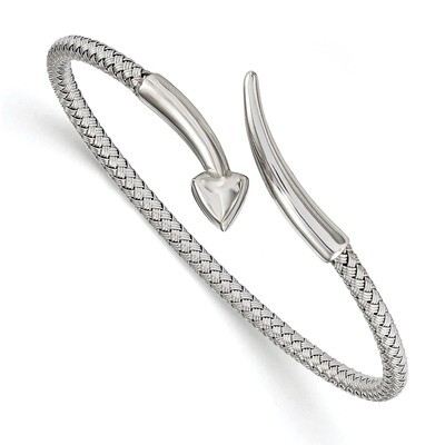 Leslie&#39;s Flexible Bangle Sterling Silver Rhodium-plated HB-QLF677, MPN: QLF677, 196904157725
