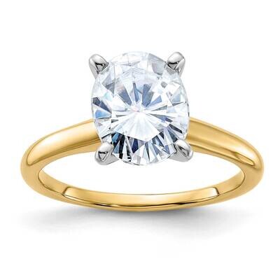 3ct. D E F Pure Light Oval Moissanite Solitaire Ring 14k Two Tone Gold RM5965O-300-5MP, MPN: RM5965…
