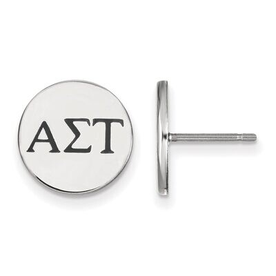 Alpha Sigma Tau Enameled Post Earrings Sterling Silver SS032ALS, MPN: SS032ALS, 886774606293