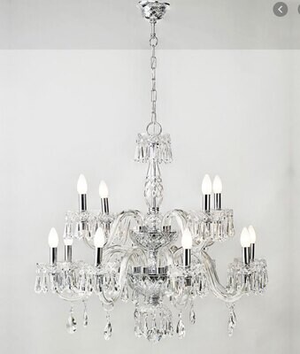 Vista Alegre Diamond Chandelier With 2 Levels and 12 Arms Black 48000372, MPN: 48000372, 5601266319…