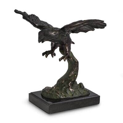 Soaring Eagle Sculpture with Bronzed Finish on Marble Base GM21525, MPN: GM21525, 797140442080