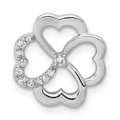 1/15Ct. Diamond Four Leaf Clover Chain Slide 14k White Gold PM3982-007-WA, MPN: PM3982-007-WA, 8839…
