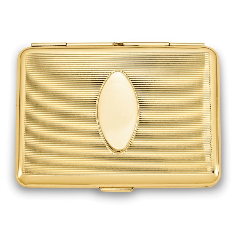 Brass-Plated Elastic Holder (Holds 14 King) Cigarette Card Case GL8270, MPN: GL8270, 788089024963