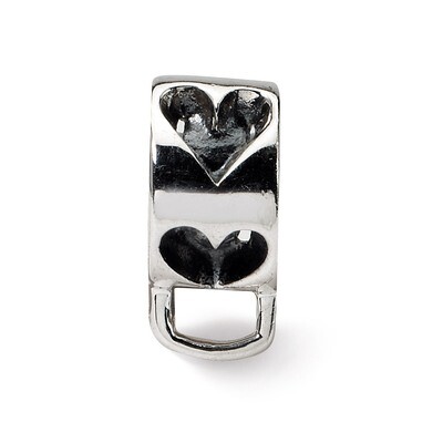 Heart with Loop for Click-on Bead - Sterling Silver QRS557, MPN: QRS557, 883957724683