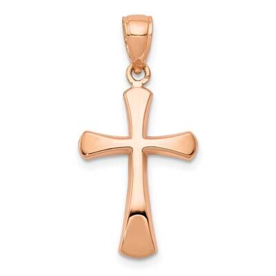 Polished Beveled Cross with Round Tips Charm 14k Rose Gold K8523R, MPN: K8523R, 637218170043