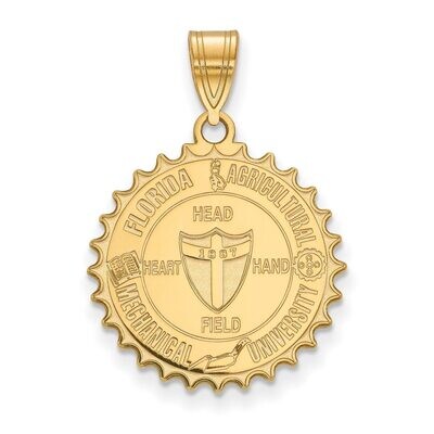 Florida A&amp;M University Large Crest Pendant Gold-plated Silver GP013FAM, MPN: GP013FAM, 886774915777