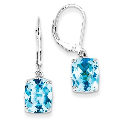 Blue Topaz Earrings Sterling Silver QE9902BT, MPN: QE9902BT, 883957434896