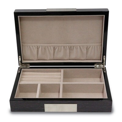 Gray Wood Valet Box w/ Accents &amp; Multi Compartments Stainless Steel GM13301, MPN: GM13301, 79714059…