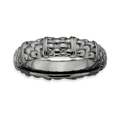 Black-plated Ring - Sterling Silver QSK301, MPN: QSK301, 883957208053
