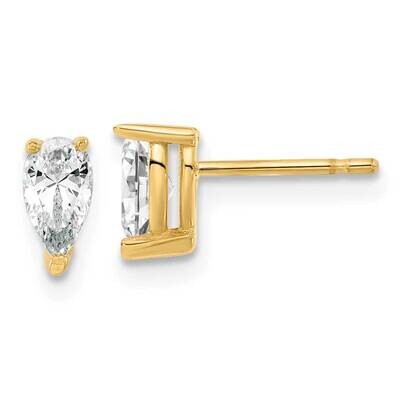 5.85X3.0mm Pear Lab Grown Diamond Si1/Si2, G H I, Stud Earrings 14k Gold EM8797-066-YLG, MPN: EM879…