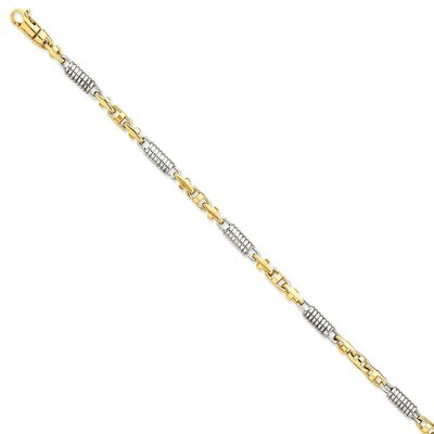 4.8mm Fancy Link Chain 22 Inch 14k Two-Tone Gold LK573-22, MPN: LK573-22, 191101653483