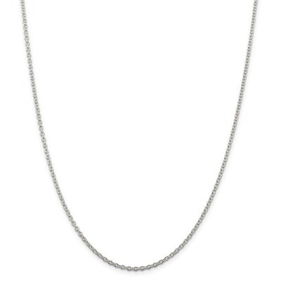 22 Inch 2.25mm Cable Chain Sterling Silver QCL060-22, MPN: QCL060-22, 886774038148