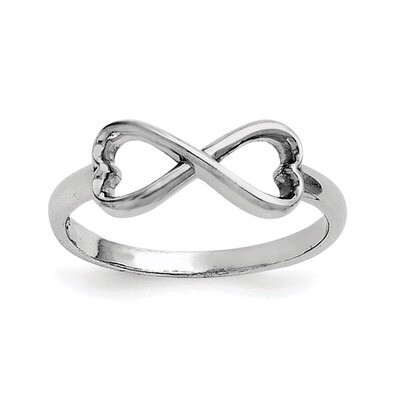 Infinity Heart Ring Sterling Silver QR5888-6, MPN: QR5888, 886774268118