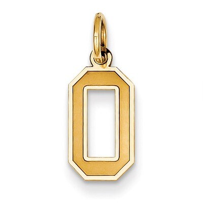 Small Satin Number 0 Charm 14k Gold LSS00, MPN: LSS00, 886774102436