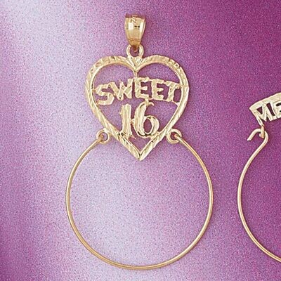 Dazzlers Jewelry Holder Pendant Necklace Charm Bracelet in Yellow, White or Rose Gold 4213, MPN: DZ…