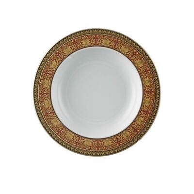 Versace Medusa Red Rim Soup 8 1/2 inch, MPN: 19300-409605-10322, 790955025103