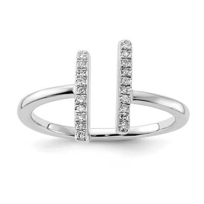 Sterling Silver Adjustable Diamond Ring RLD4183-SSS33-7-C