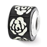 Black White Mother of Pearl Mosaic Bead - Sterling Silver QRS3202, MPN: QRS3202, 883957021881