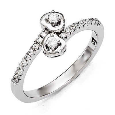Hearts Ring Sterling Silver &amp; Cubic Zirconia QMP1120, MPN: QMP1120, 191101467622