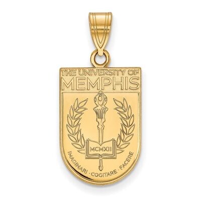 University of Memphis Large Crest Pendant Gold-plated Silver GP027UMP, MPN: GP027UMP, 886774931241