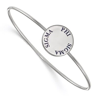 Phi Sigma Sigma Enameled Slip-on Bangle Sterling Silver SS021PSS-7, MPN: SS021PSS-7, 886774603599