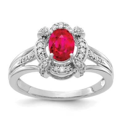 Ruby Ring 14k White Gold Diamond RM5758-RU-020-WA, MPN: RM5758-RU-020-WA, 883957387024