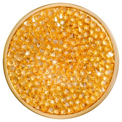 Nikki Lissoni Yellow Rock Crystal Gold-Plated 43mm Coin C1435GL, MPN: C1435GL, 8718627469866
