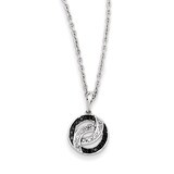 Black &amp; White Diamond Necklace Sterling Silver QP2369, MPN: QP2369, 883957028569