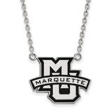 Marquette University Large Enamel Pendant with Chain Necklace Sterling Silver SS030MAR-18, MPN: SS0…